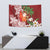 Polynesian Tapestry Tropical Santa - Plumeria Red Vintage