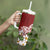 Polynesian Tumbler With Handle Tropical Santa - Plumeria Red Vintage