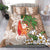 Polynesian Bedding Set Tropical Santa - Plumeria Beige Vintage