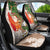 Polynesian Car Seat Cover Tropical Santa - Plumeria Beige Vintage