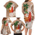 Polynesian Family Matching Long Sleeve Bodycon Dress and Hawaiian Shirt Tropical Santa - Plumeria Beige Vintage