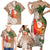 Polynesian Family Matching Short Sleeve Bodycon Dress and Hawaiian Shirt Tropical Santa - Plumeria Beige Vintage