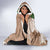 Polynesian Hooded Blanket Tropical Santa - Plumeria Beige Vintage