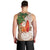 Polynesian Men Tank Top Tropical Santa - Plumeria Beige Vintage