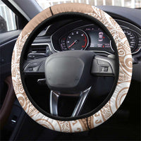 Polynesian Steering Wheel Cover Tropical Santa - Plumeria Beige Vintage LT7 - Polynesian Pride