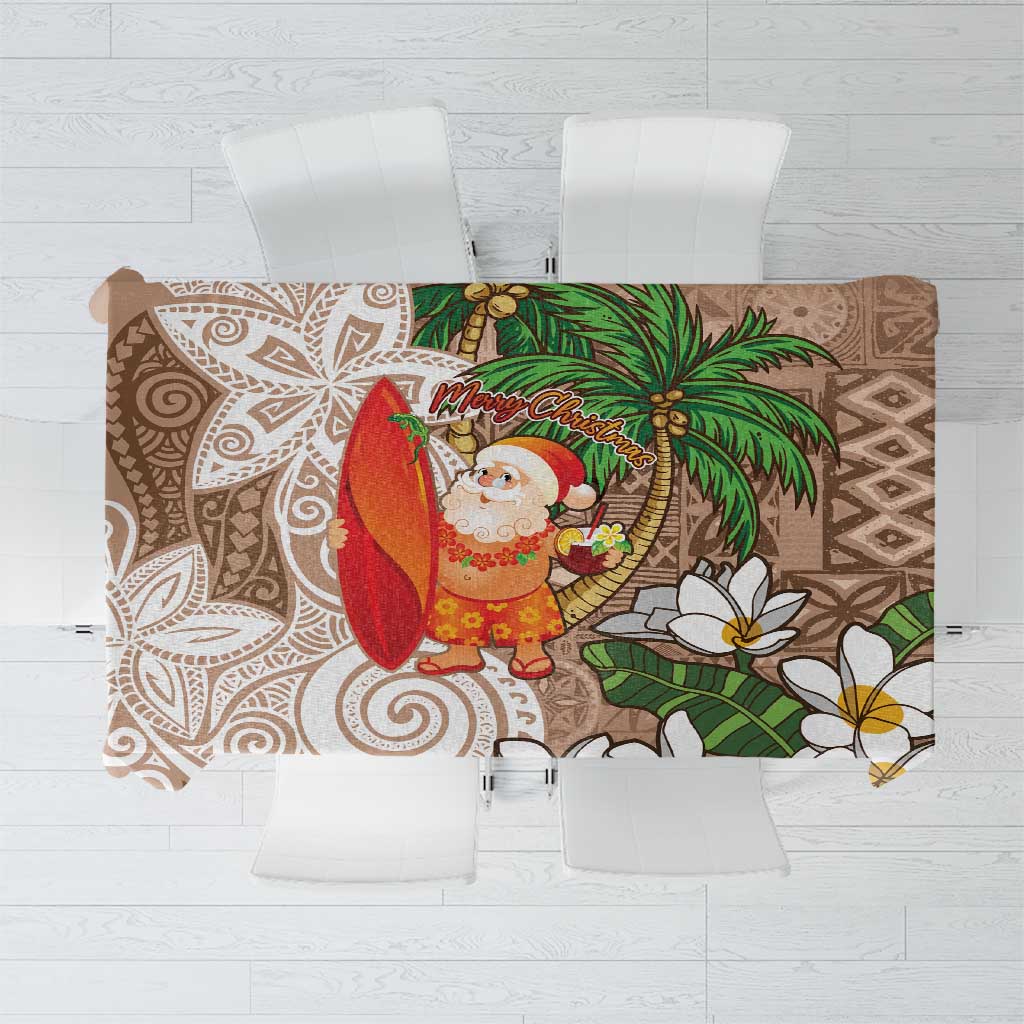 Polynesian Tablecloth Tropical Santa - Plumeria Beige Vintage LT7 Beige - Polynesian Pride