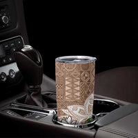 Polynesian Tumbler Cup Tropical Santa - Plumeria Beige Vintage LT7 - Polynesian Pride