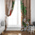 Polynesian Window Curtain Tropical Santa - Plumeria Beige Vintage