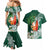 Polynesian Couples Matching Mermaid Dress and Hawaiian Shirt Tropical Santa - Plumeria Green Vintage