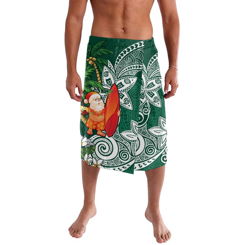 Polynesian Lavalava Tropical Santa - Plumeria Green Vintage LT7 Green - Polynesian Pride