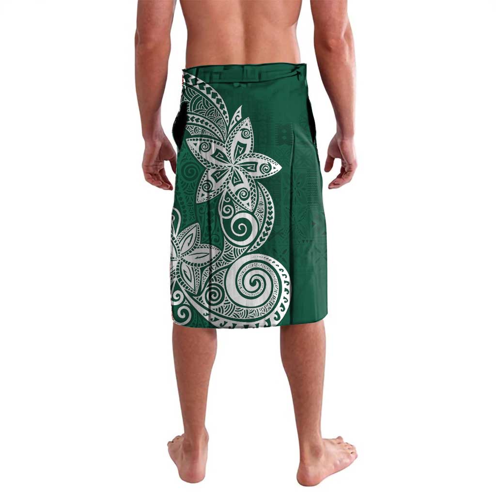 Polynesian Lavalava Tropical Santa - Plumeria Green Vintage LT7 - Polynesian Pride