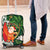 Polynesian Luggage Cover Tropical Santa - Plumeria Green Vintage