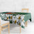 Polynesian Tablecloth Tropical Santa - Plumeria Green Vintage