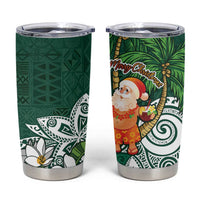 Polynesian Tumbler Cup Tropical Santa - Plumeria Green Vintage LT7 Green - Polynesian Pride