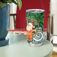 Polynesian Tumbler Cup Tropical Santa - Plumeria Green Vintage LT7 - Polynesian Pride