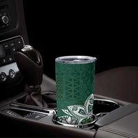 Polynesian Tumbler Cup Tropical Santa - Plumeria Green Vintage LT7 - Polynesian Pride