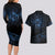 New Zealand Matariki Couples Matching Long Sleeve Bodycon Dress and Hawaiian Shirt Cosmic Style LT7 - Polynesian Pride