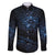 New Zealand Matariki Family Matching Long Sleeve Bodycon Dress and Hawaiian Shirt Cosmic Style LT7 Dad's Shirt - Long Sleeve Galaxy - Polynesian Pride