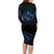 New Zealand Matariki Family Matching Long Sleeve Bodycon Dress and Hawaiian Shirt Cosmic Style LT7 - Polynesian Pride