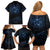 New Zealand Matariki Family Matching Off Shoulder Short Dress and Hawaiian Shirt Cosmic Style LT7 - Polynesian Pride