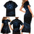 New Zealand Matariki Family Matching Short Sleeve Bodycon Dress and Hawaiian Shirt Cosmic Style LT7 - Polynesian Pride