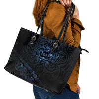 New Zealand Matariki Leather Tote Bag Cosmic Style LT7 - Polynesian Pride