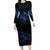 New Zealand Matariki Long Sleeve Bodycon Dress Cosmic Style LT7 Long Dress Galaxy - Polynesian Pride