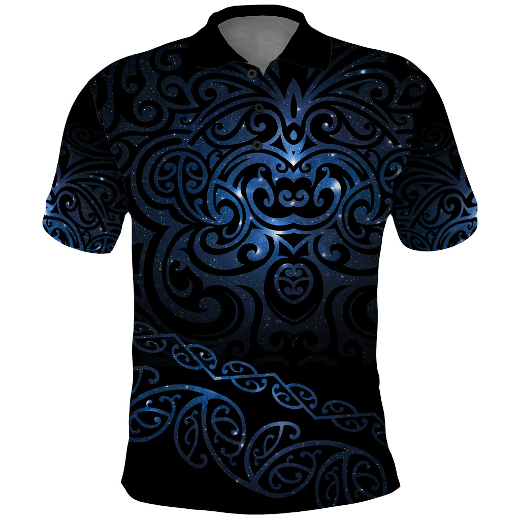 New Zealand Matariki Polo Shirt Cosmic Style LT7 Galaxy - Polynesian Pride
