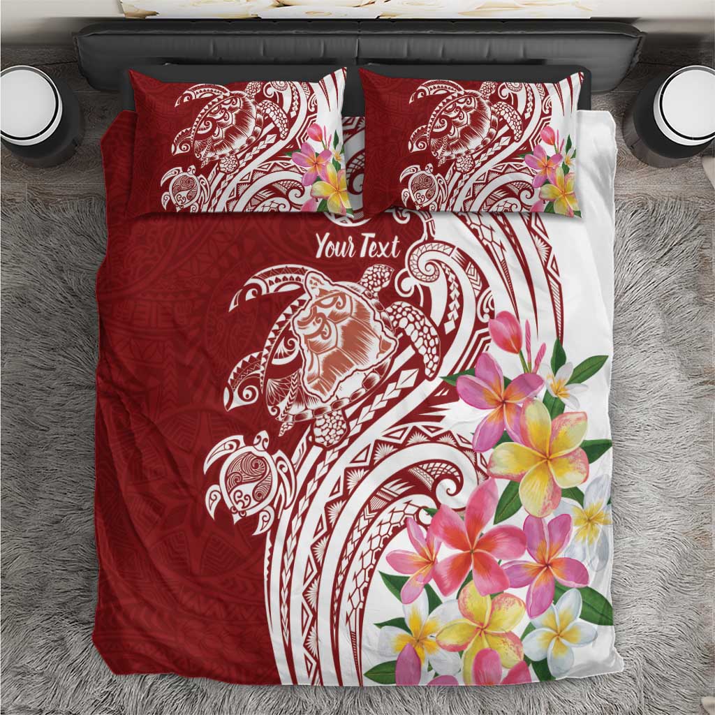 Aloha Hawaii Island Personalized Bedding Set Crimson Dreamy Turtle LT7 Red - Polynesian Pride