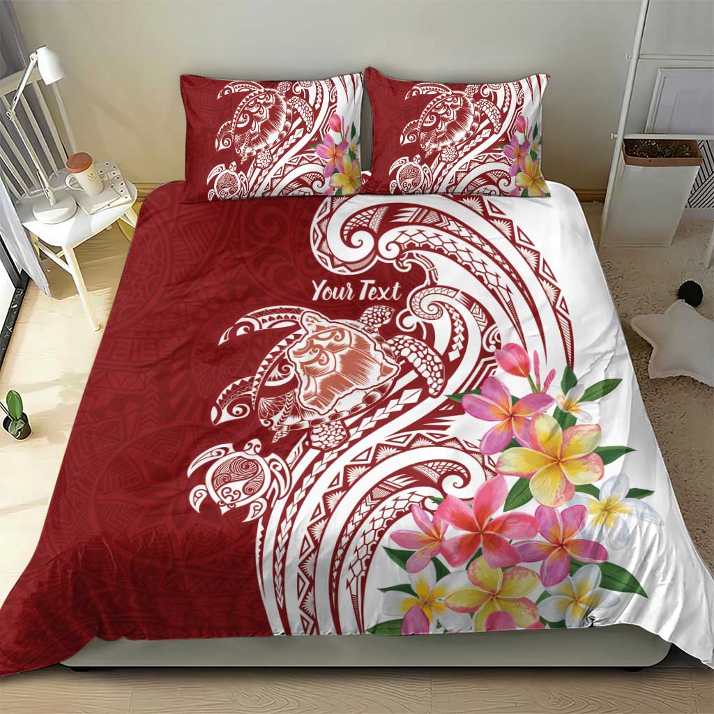 Aloha Hawaii Island Personalized Bedding Set Crimson Dreamy Turtle LT7 - Polynesian Pride