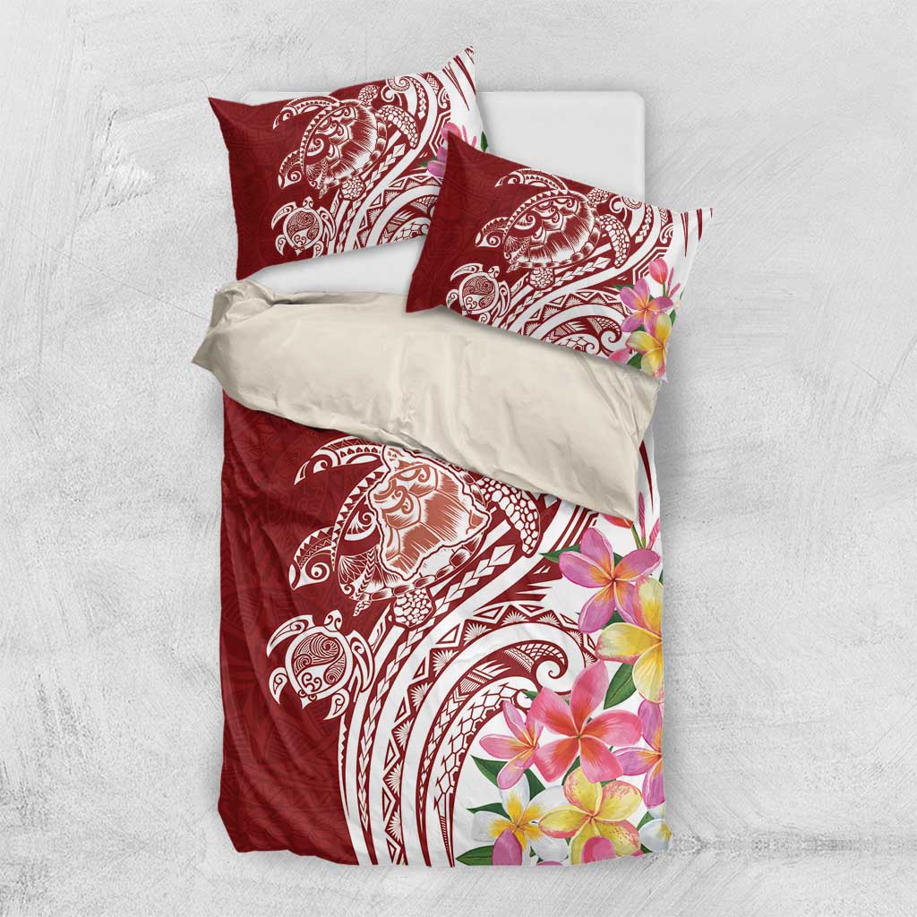 Aloha Hawaii Island Personalized Bedding Set Crimson Dreamy Turtle LT7 US Twin 172cm x 218cm Red - Polynesian Pride