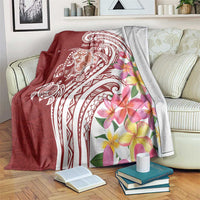 Aloha Hawaii Island Personalized Blanket Crimson Dreamy Turtle LT7 Red - Polynesian Pride