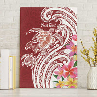 Aloha Hawaii Island Personalized Canvas Wall Art Crimson Dreamy Turtle LT7 Without Frame Red - Polynesian Pride