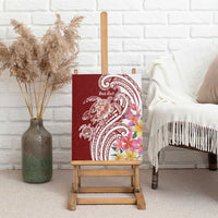 Aloha Hawaii Island Personalized Canvas Wall Art Crimson Dreamy Turtle LT7 - Polynesian Pride
