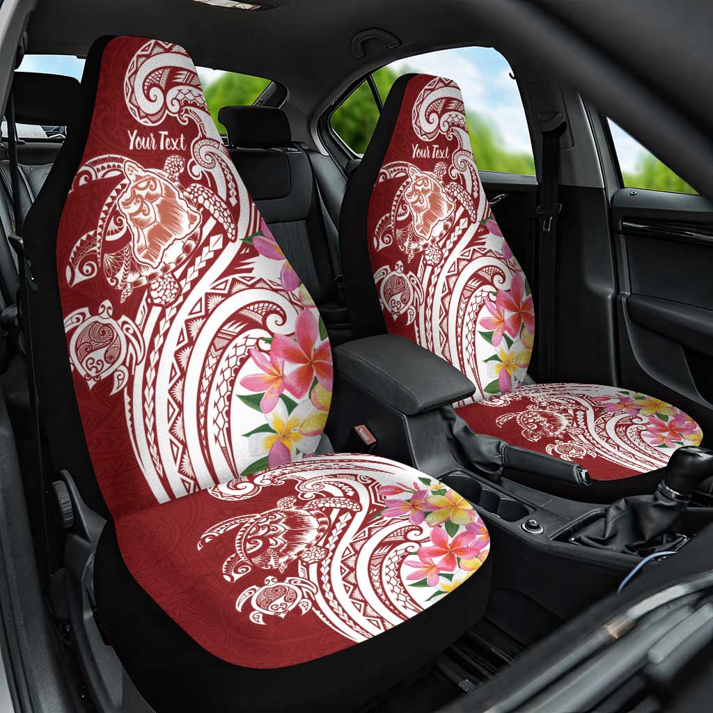 Aloha Hawaii Island Personalized Car Seat Cover Crimson Dreamy Turtle
