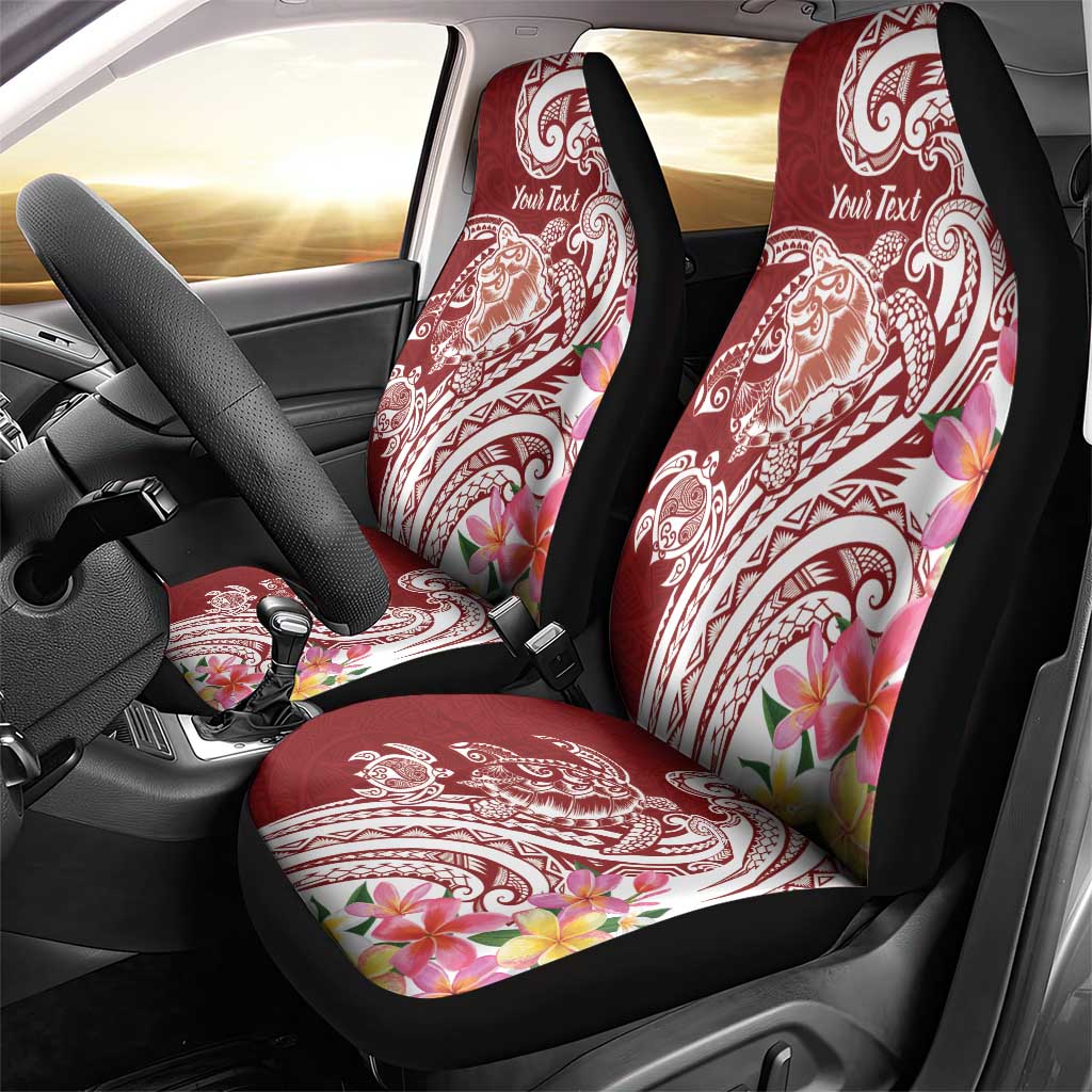Aloha Hawaii Island Personalized Car Seat Cover Crimson Dreamy Turtle