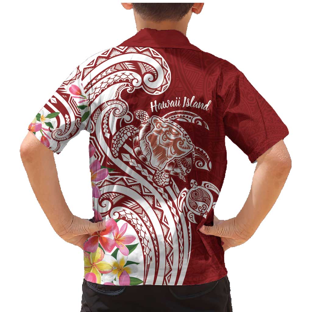Aloha Hawaii Island Personalized Family Matching Mermaid Dress and Hawaiian Shirt Crimson Dreamy Turtle