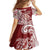 Aloha Hawaii Island Personalized Family Matching Off Shoulder Maxi Dress and Hawaiian Shirt Crimson Dreamy Turtle
