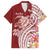 Aloha Hawaii Island Personalized Family Matching Off Shoulder Maxi Dress and Hawaiian Shirt Crimson Dreamy Turtle