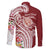 Aloha Hawaii Island Personalized Family Matching Off Shoulder Maxi Dress and Hawaiian Shirt Crimson Dreamy Turtle