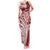 Aloha Hawaii Island Personalized Family Matching Tank Maxi Dress and Hawaiian Shirt Crimson Dreamy Turtle
