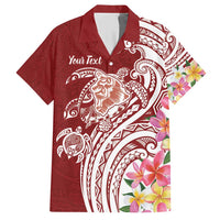 Aloha Hawaii Island Personalized Hawaiian Shirt Crimson Dreamy Turtle LT7 Red - Polynesian Pride
