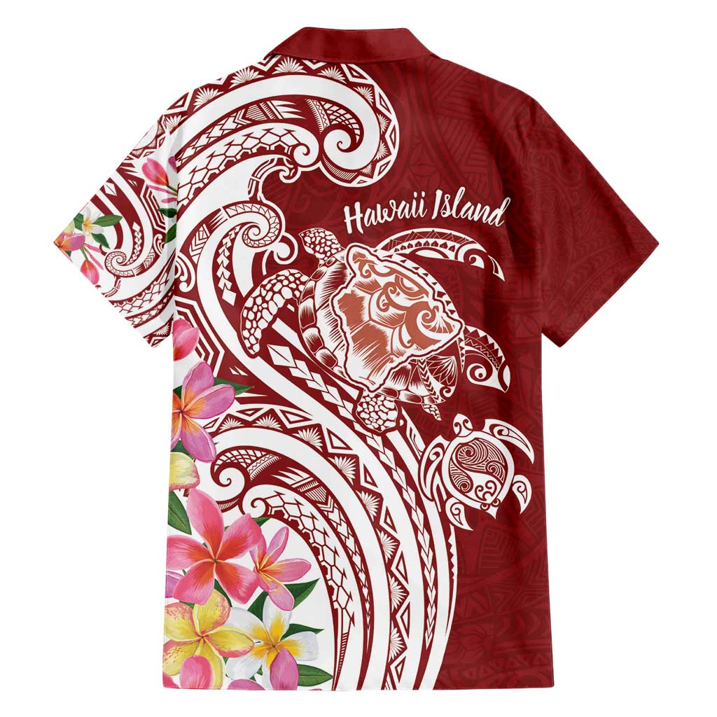Aloha Hawaii Island Personalized Hawaiian Shirt Crimson Dreamy Turtle LT7 - Polynesian Pride