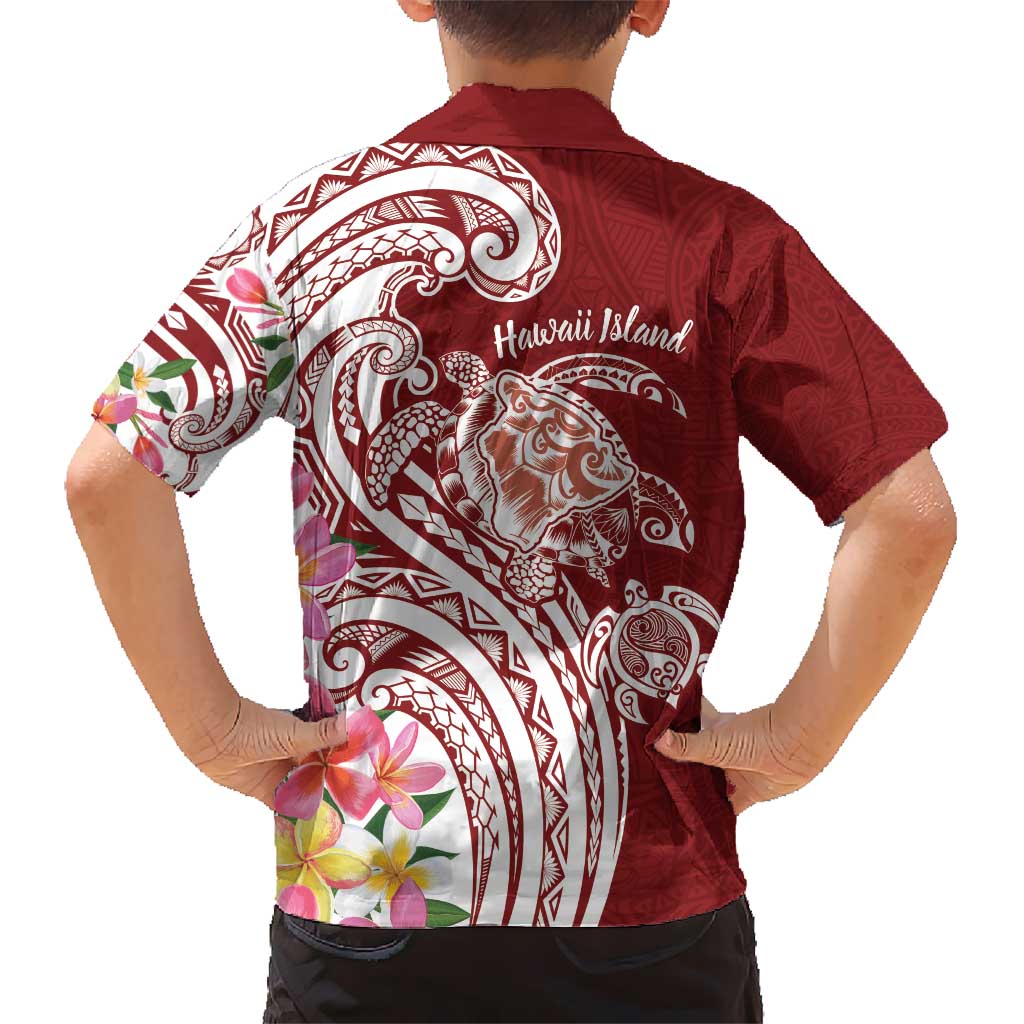 Aloha Hawaii Island Personalized Hawaiian Shirt Crimson Dreamy Turtle LT7 - Polynesian Pride