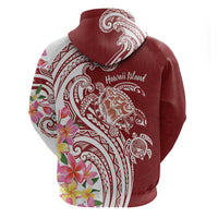 Aloha Hawaii Island Personalized Hoodie Crimson Dreamy Turtle