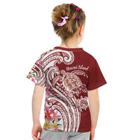 Aloha Hawaii Island Personalized Kid T Shirt Crimson Dreamy Turtle