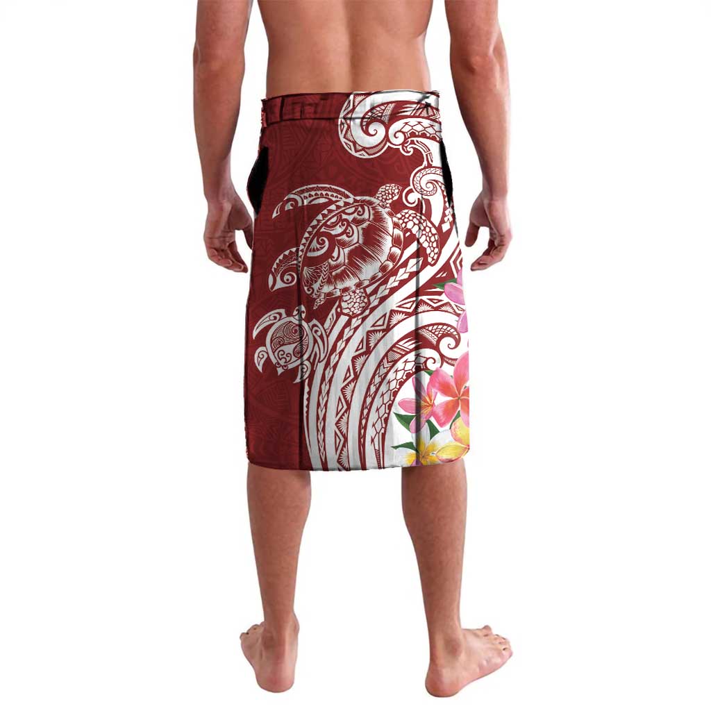 Aloha Hawaii Island Personalized Lavalava Crimson Dreamy Turtle
