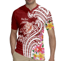 Aloha Hawaii Island Personalized Rugby Jersey Crimson Dreamy Turtle LT7 - Polynesian Pride