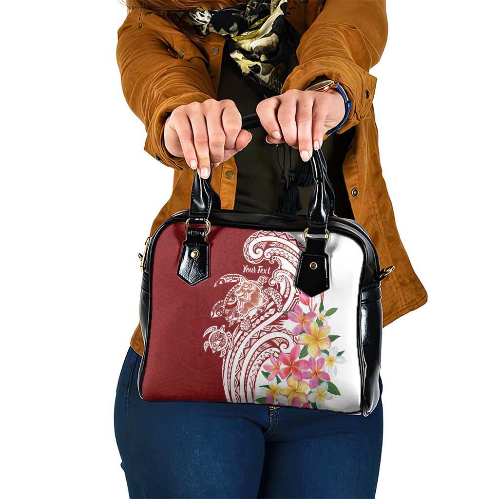 Aloha Hawaii Island Personalized Shoulder Handbag Crimson Dreamy Turtle