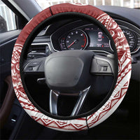 Aloha Hawaii Island Personalized Steering Wheel Cover Crimson Dreamy Turtle